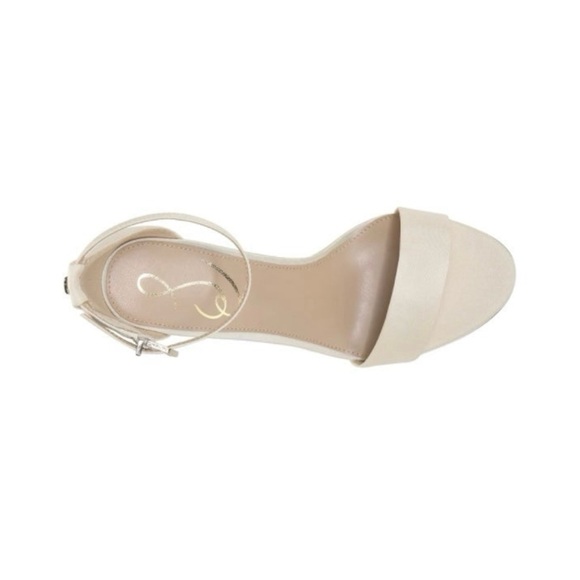 Sam Edelman Women’s Yaro Blocked Heeled Sandal, pearl ivory fabric, 8.5W, NWOT - Picture 3 of 8